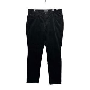 Kut From The Kloth Catherine Boyfriend Corduroy Pants Black Mid Rise Size 14